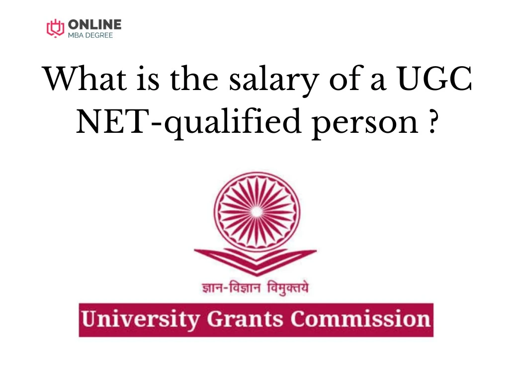 what is the salary of a ugc net qualified person